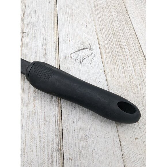 Hard Black Nylon Turner Slotted Spatula 12" Holes - Picture 3 of 6